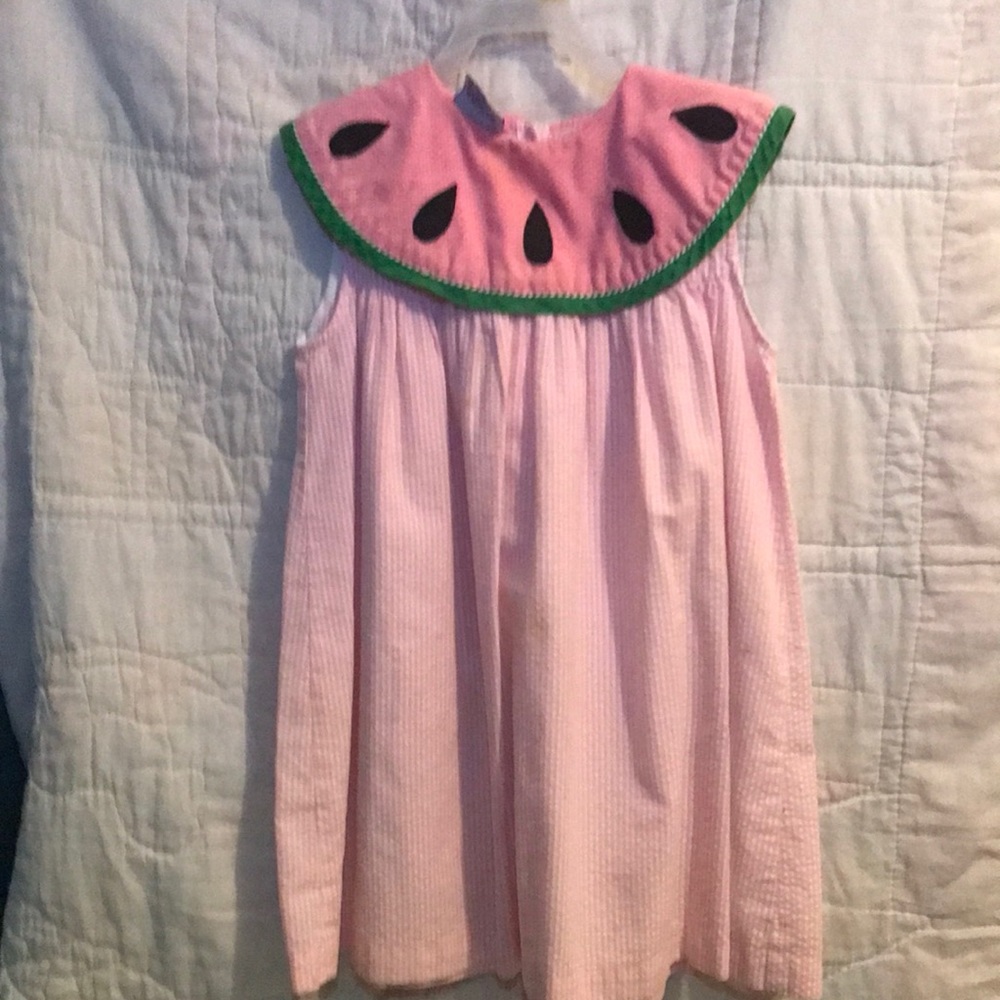 Samara size 6x pink and white watermelon dress